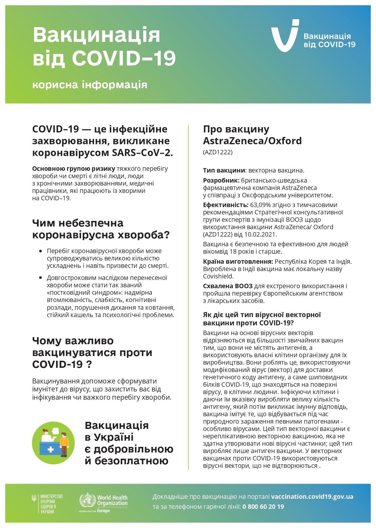 Вакцинація від COVID-19: корисна інформація